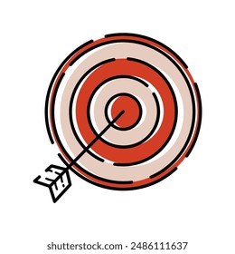 Target icon hand-drawn vector illustration