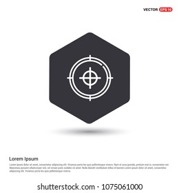 Target Icon Hexa White Background icon template