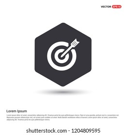 Target Icon Hexa White Background icon template - Free vector icon
