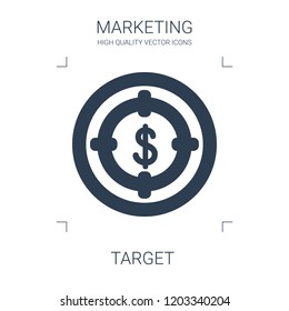 target icon. high quality filled target icon on white background. from marketing collection flat trendy vector target symbol. use for web and mobile