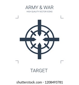 target icon. high quality filled target icon on white background. from war collection flat trendy vector target symbol. use for web and mobile