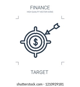 target icon. high quality line target icon on white background. from finance collection flat trendy vector target symbol. use for web and mobile