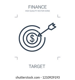 target icon. high quality line target icon on white background. from finance collection flat trendy vector target symbol. use for web and mobile