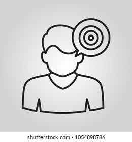 Target icon with human head