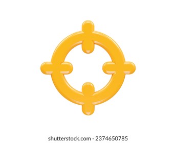 Target icon illustration 3d rendering element
