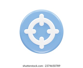 Target icon illustration 3d rendering element