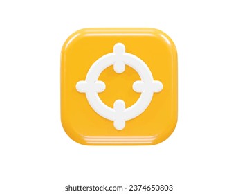 Ilustración de icono de destino 3d elemento de representación