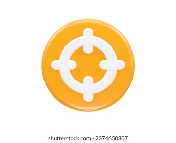 Target icon illustration 3d rendering element