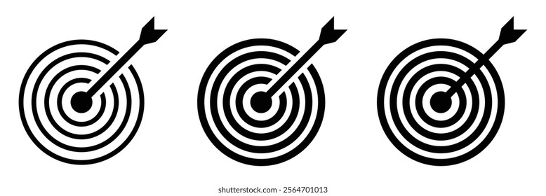 Target Icon. Illustration of Target Icon with Arrow. Success Target Icon on white background.