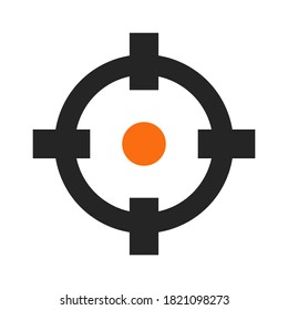 Icono de destino. diseño de icono de destino simple. cruzado