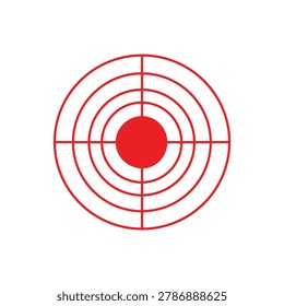 Target icon illustration featuring aim focus accuracy and business goal concept for marketing strategy and achievement design projects