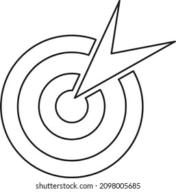 target icon illustration isolated vector outline symbol..eps