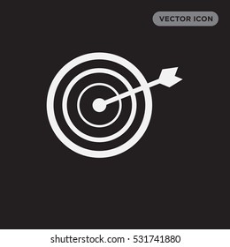 Target icon illustration isolated vector, archery sign symbol