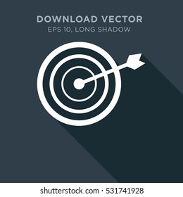 Target icon illustration isolated vector, archery sign symbol