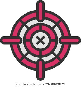Target Icon image. Suitable for mobile application.
