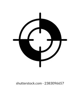 Icono de destino aislar ilustración de material vectorial de fondo blanco.