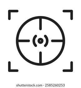 Target Icon Isolated flat vector in outline