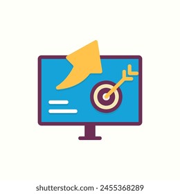 target icon, isolated icon in light background, perfect for website, blog, logo, graphic design, social media, UI, mobile app