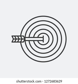 Target icon isolated on background. Aim symbol modern, simple, vector, icon for website design, mobile app, ui. Vector Illustration