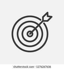 Target icon isolated on background. Aim symbol modern, simple, vector, icon for website design, mobile app, ui. Vector Illustration