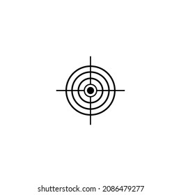 Target icon in isolated on background. symbol for your web site design logo, app, Target icon Vector illustration.