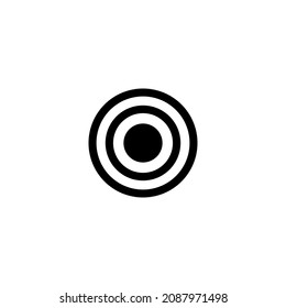 Icono de destino aislado en segundo plano. símbolo para el logotipo de diseño de su sitio web, aplicación, icono de destino Ilustración vectorial.
