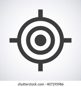 Target icon isolated on  a gray background, stylish vector illustration