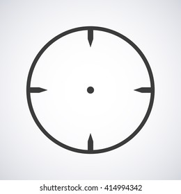 Target icon isolated on a gray  background, vector illustration stylish for web design