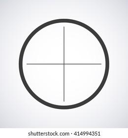 Target icon isolated  on a gray background, vector illustration stylish for web design