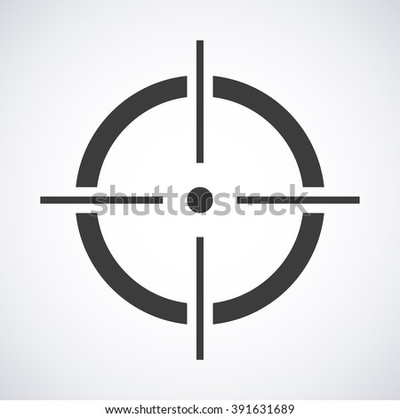 Target icon isolated on a gray background, vector illustration stylish for web design
