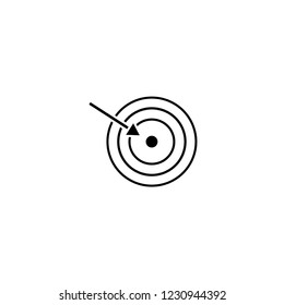 Target icon isolated on white background. Vector illustration. 