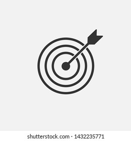 Target icon isolated on white background. Vector illustration. Eps 10.