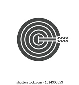 Target icon isolated on white background. Dart symbol modern, simple, vector, icon for website design, mobile app, ui. Vector Illustration