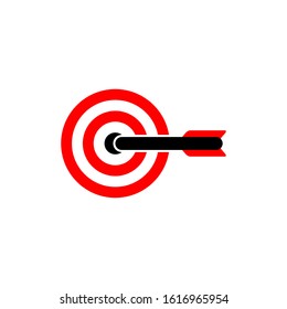 Target icon isolated on white background. Target vector icon in modern design style for web site and mobile app. Vector illustration. EPS10.