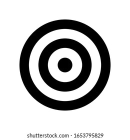 Zielsymbol einzeln auf weißem Hintergrund.Vektorillustration einzeln auf schwarzem Hintergrund. Zielkonzept-Symbol EPS10