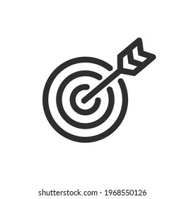 	
Target icon isolated on white background, vector illustration