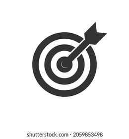 Target icon isolated on white background. Simple vector illustration.
