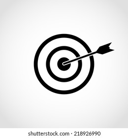 Target Icon Isolated on White Background