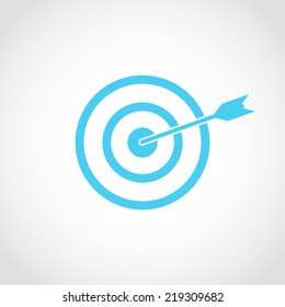 Target Icon Isolated on White Background