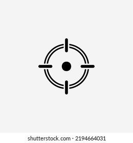 Icono de destino aislado en blanco
