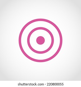 Target Icon Isolated on White Background
