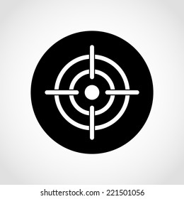 Target Icon Isolated on White Background