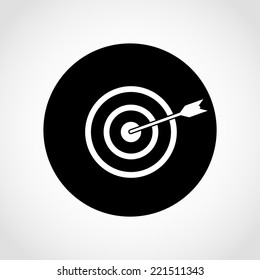 Target Icon Isolated on White Background