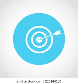 Target Icon Isolated on White Background