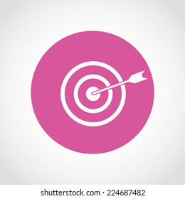 Target Icon Isolated on White Background