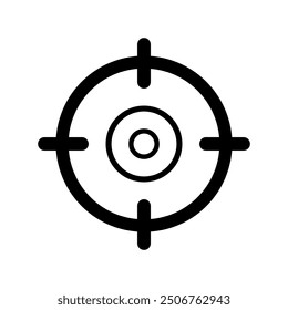 The target icon is isolated on a white background. Vector illustration