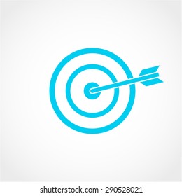 Target Icon Isolated on White Background