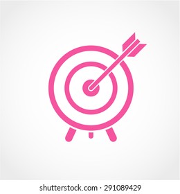 Target Icon Isolated on White Background