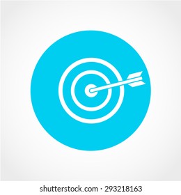 Target Icon Isolated on White Background