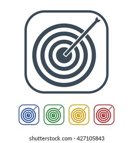 Target icon isolated on white background. vector illustration icon
